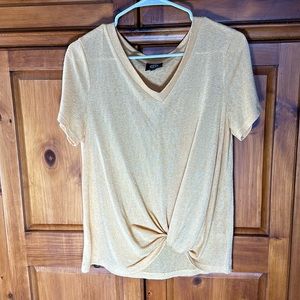 Bobeau Women’s Short Sleeve Yellow Shirt